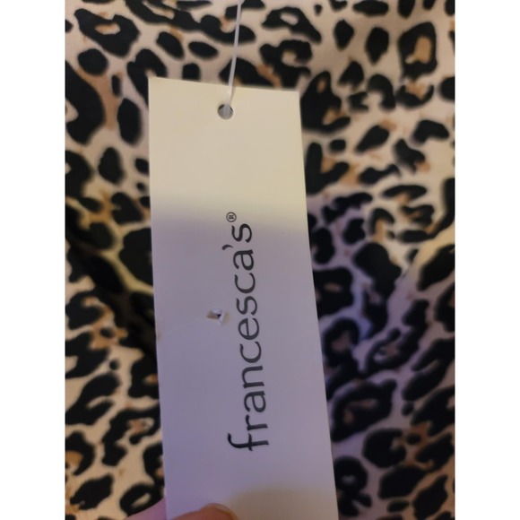 Trixxi Francesca's Animal Print Flutter Sleeve Shirt Small - Picture 4 of 8